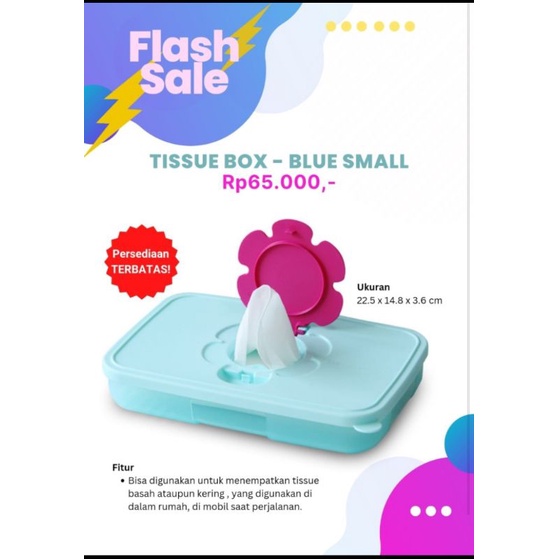 Tissue Box BLUE Tupperware