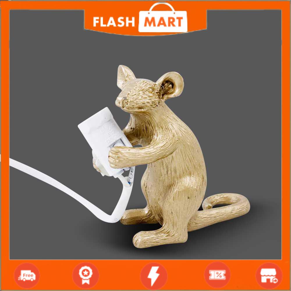 FLASHMART Lampu Meja Belajar LED Model Mouse Nordic E12 4W Warm White - RJ01