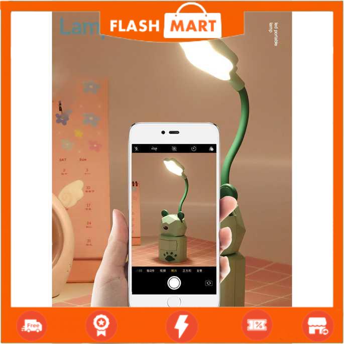 FLASHMART Lampu Meja Belajar USB Desk Lamp Desain Unik 0.6W Warm White - YC5806