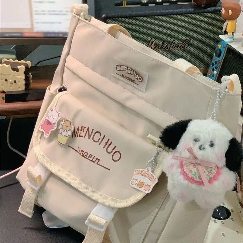 ↂSera  Toko Gaya Jepang Gaya Kuliah Tas Gadis Versi Korea Kapasitas Besar Messenger Tas Gadis Mahasiswa Komuter Tas Bahu