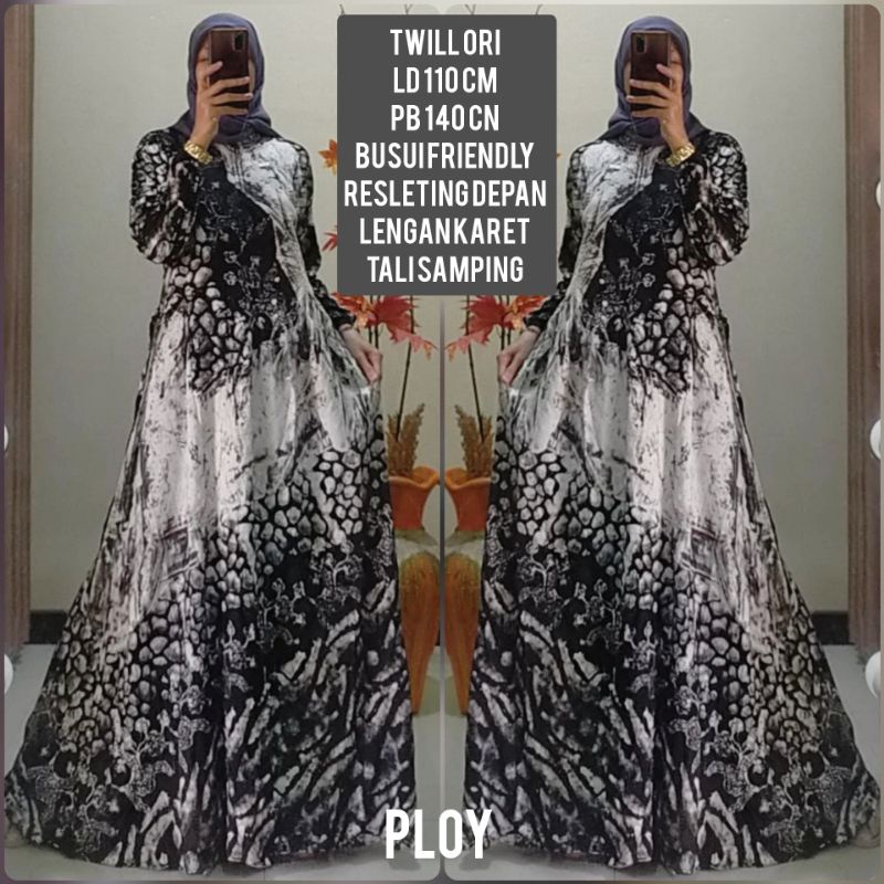 ( S M L XL XXL ) Temukan Gamis twill rayon ori pelangi gamis twil tidye gamis rayon candi mekar