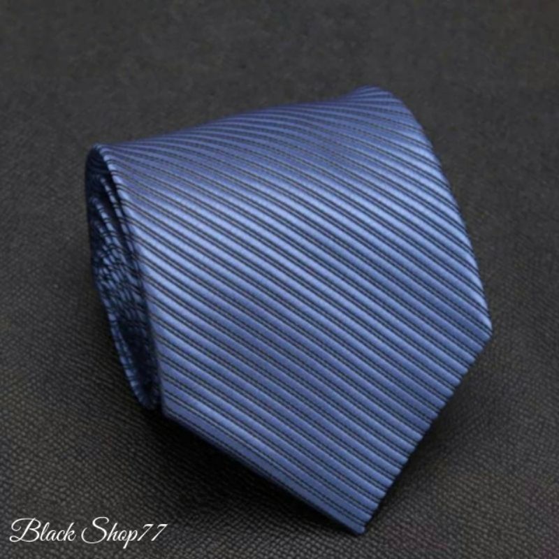 Dasi Pria Panjang Salur Biru Muda 3 Inchi 8 Cm