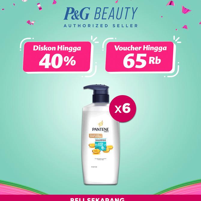 Pantene Shampoo Aqua Pure 750 ml - Paket isi 6