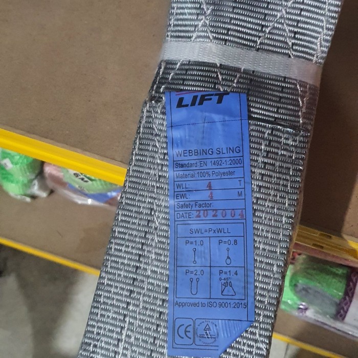 Superlift Polyester Webbing Sling 4Ton X 4Meter/Tali Angkat Webing #Original