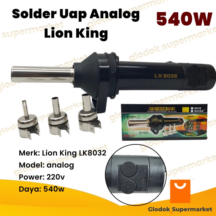 Terlaris Solder Uap Analog Lion King Lk8032 Solder Uap Portable Lk 8032