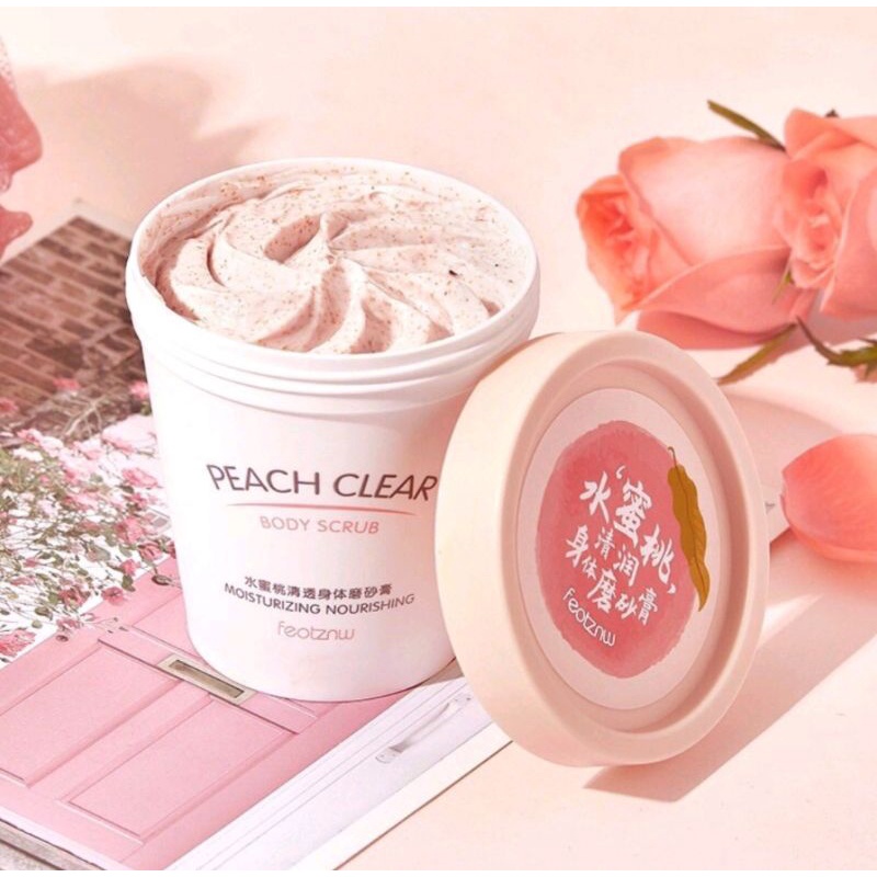 ❤️SO❤️Body scrub TWG pemutih badan / body scrub peach clear ice cream