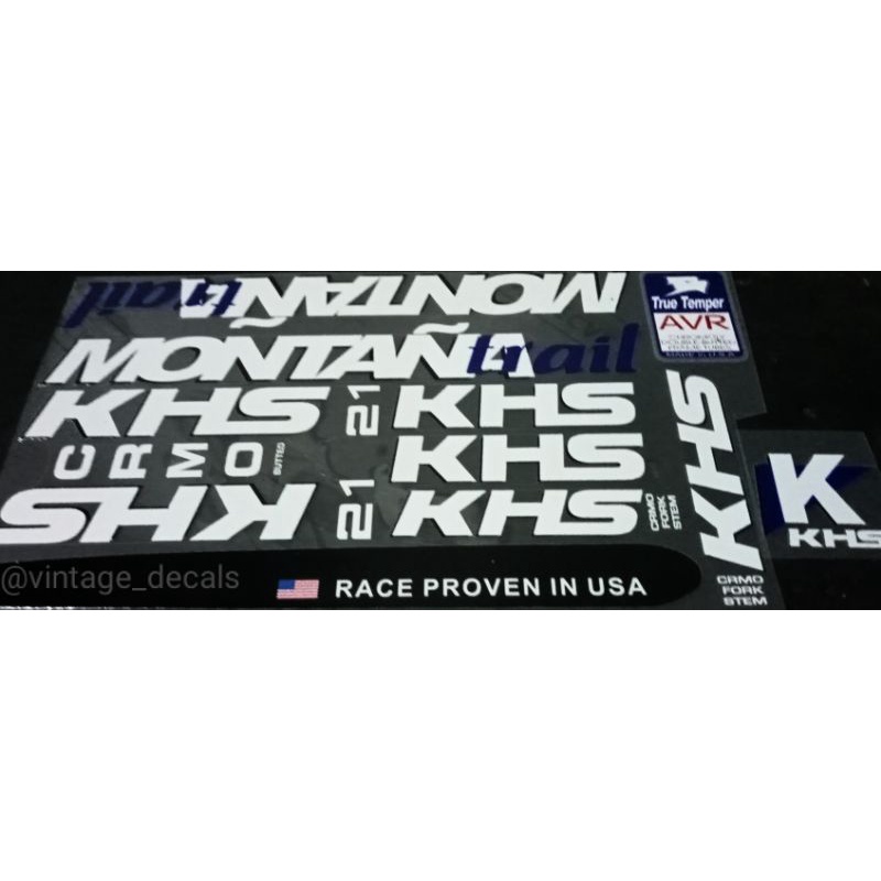 sticker decals sepeda repro KHS Montana Trail