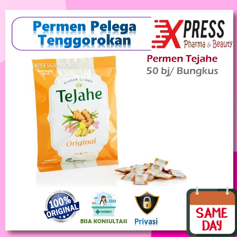 

⚡XPRESS⚡ Permen TeJahe PAK isi 50 Permen Pelega Tenggorokan Rasa Jahe Te Jahe TehJahe TehJae Ginger Candy