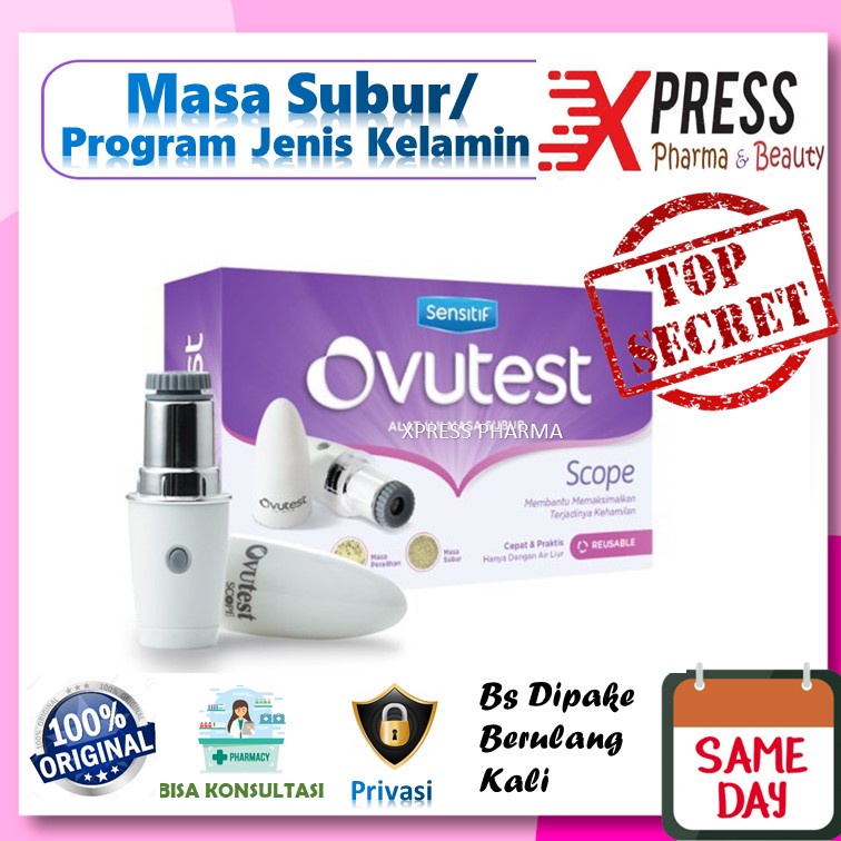 XPRESS  OVUTEST SCOPE Tes Kesuburan Ovutes Sensitif Uji Masa Subur Air Liur Dipakai Berkali Kali Pv