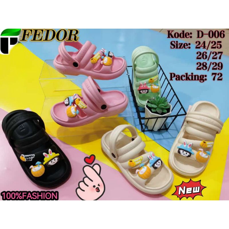 Sandal anak perempuan tali belakang FASHION FEEDOR IMPORT