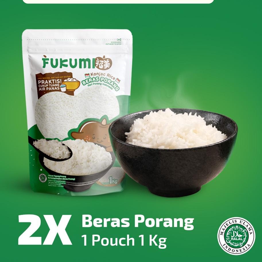 

Termurah | TD4 | FUKUMI Beras Porang 2 Pouch 1 KG - Shirataki Rice
