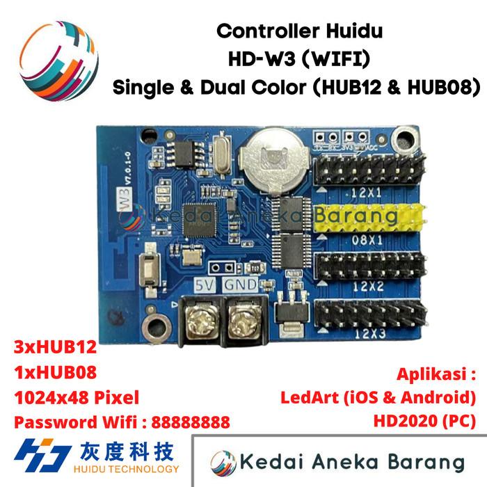 Controller Huidu HD-W3 HUB08 Wifi Running Text P10 Not HD-W00 HD-W03