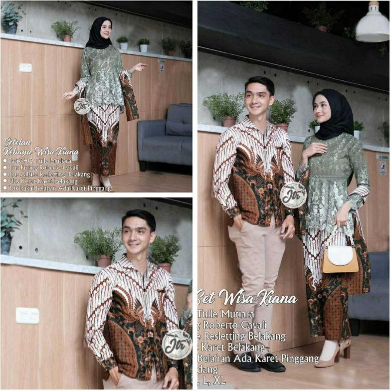 Baju Couple Kebaya Ayesha Modern Baju Tunangan, Nikahan, Seserahan, Lamaran, Wisuda, dan Kondangan