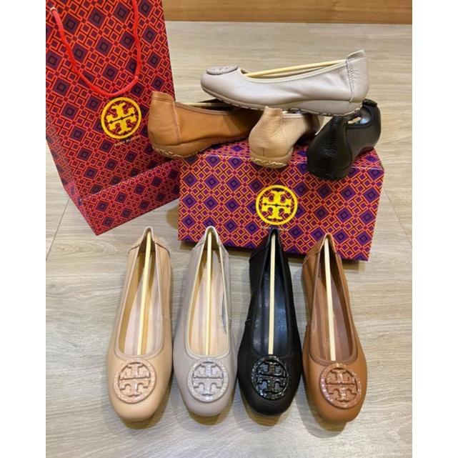 SEPATU TORY BURCH FLAT VV-308 LOGO MOTIF FLAT