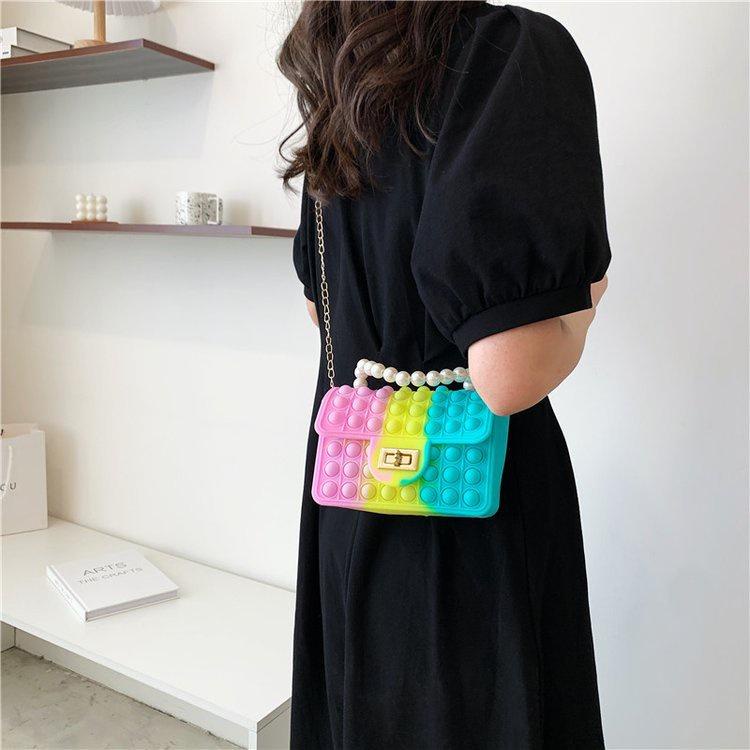 Muat HP PX 773 Tas Selempang Pop It Lucu Ukuran Sedang - Tas Jelly Rubber - Tas Jelly Anak - Tas Jel