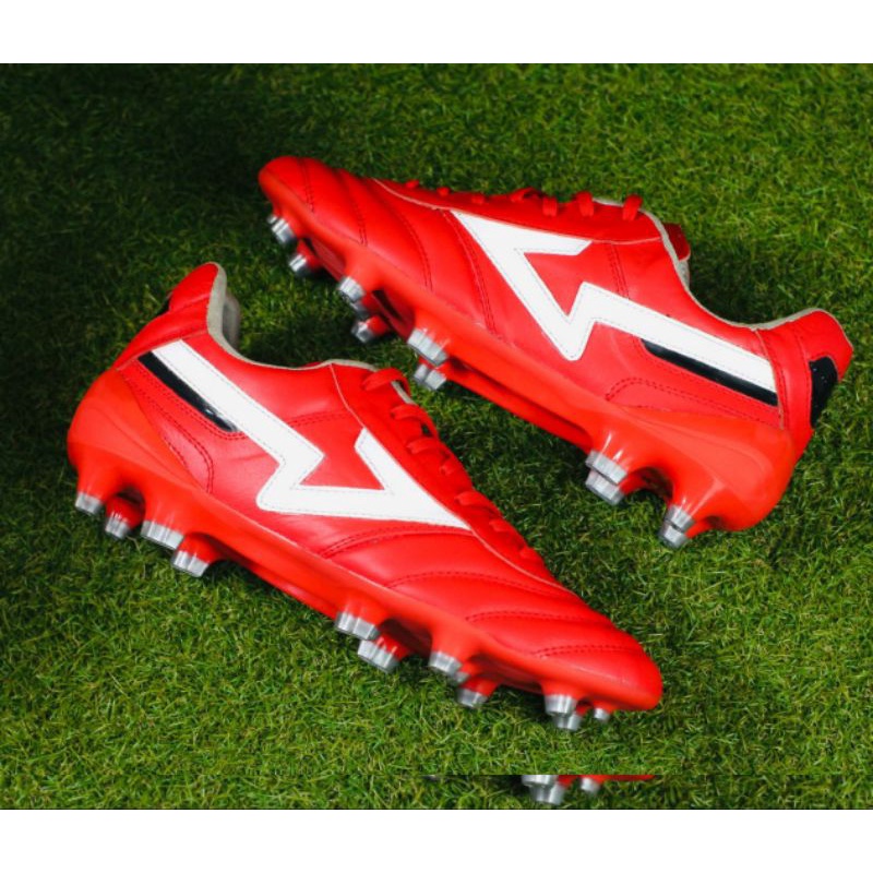 Sepatu sepakbola sevspo maestro klea kangaroo leather red fg SE