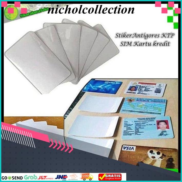 

STIKER ANTIGORES KARTU KTP SIM BJPS LAMINATING DENGAN LEM BEBAS ONGKIR