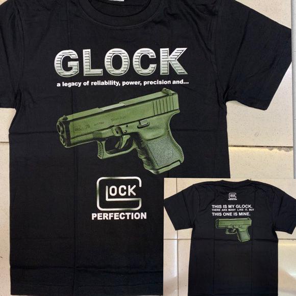 Cepaat idO4a4Z kaos☽∋Tee_home/Men 3D glock 19 austria rock out with your glock off Gun Printed men t
