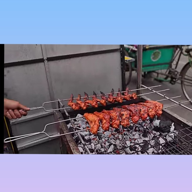 tusuk sate bakar ayam madu ayam bakar bumbu panjang 60cm stainless