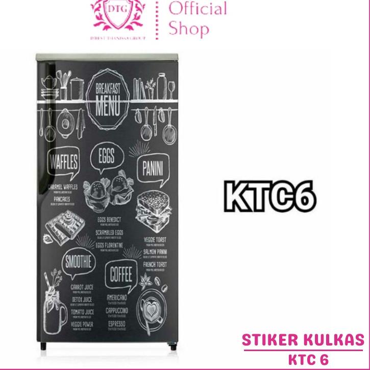 Harga Khusus P5b5A DTG Stiker Kulkas 1 Pintu / 2 Pintu Motif And Karakter Menu - Menu Makanan