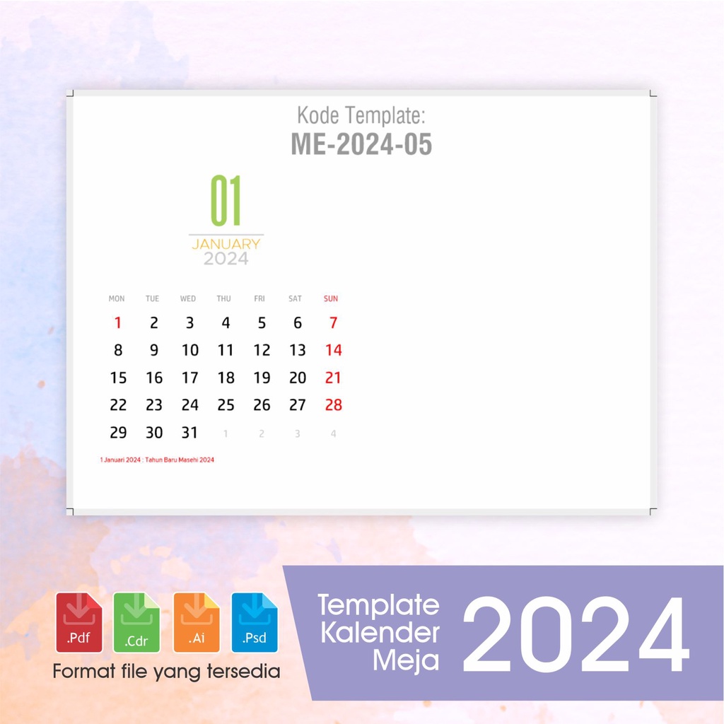

Template Kalender Meja 2024, ME-2024-05