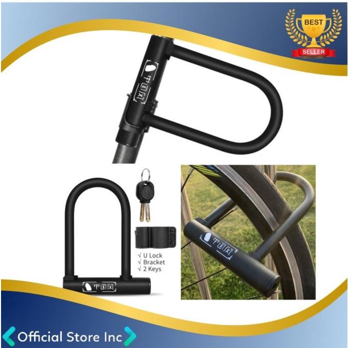 Kunci Gembok Sepeda Anti Maling Mtb Lipat + Bracket