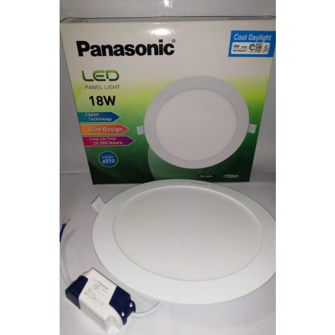 LAMPU LED PANEL BULAT DOWNLIGHT (SLIM) PANASONIC 18 WATT NNP 74666