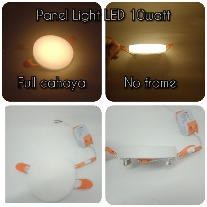 Panel downlight LED 10w 10 watt 10watt slim inbow full cahaya garansi