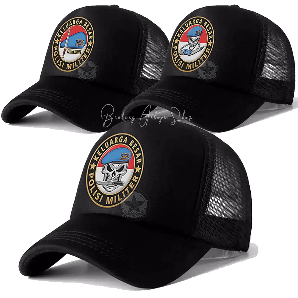 Topi Skull Keluarga Besar Polisi Militer (Polri) Istimewa &amp; Murmer