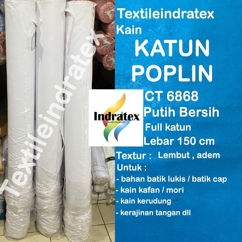 Paling dicari g5G0s ( per setengah meter ) kain katun jepang POPLIN full cotton 100 % putih meteran 