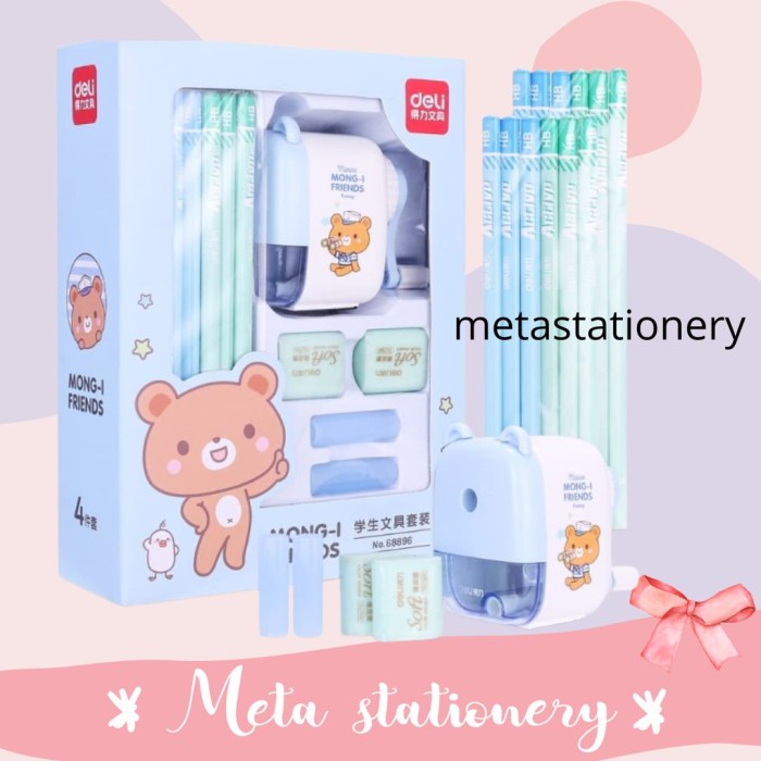 

Discount Paket Alat Tulis / Stationery Set 4 in 1 Deli 68896 /ALAT TULIS AESTHETIC/ALAT TULIS