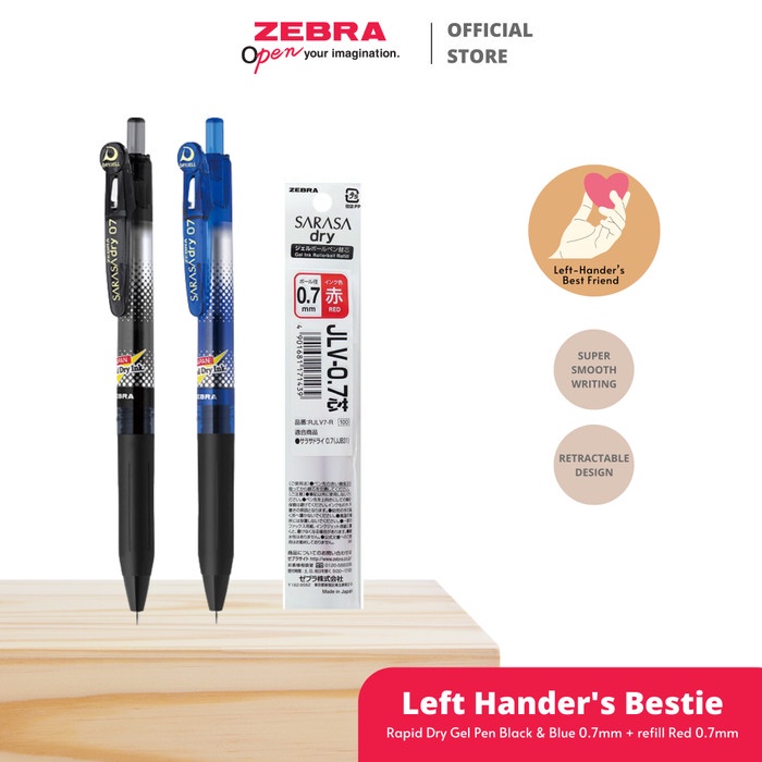 

BAYAR DITEMPAT Zebra Pulpen Gel sarasa 07 - Paket pulpen untuk pengguna kidal /ALAT TULIS