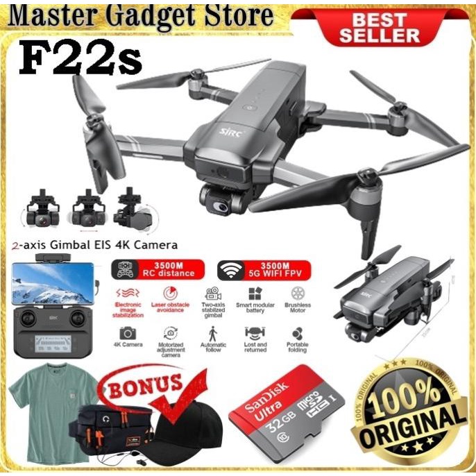 Drone SJRC F22S 4K PRO PTZ 3.5KM Version EIS Drone GPS 2Axis Gimbal