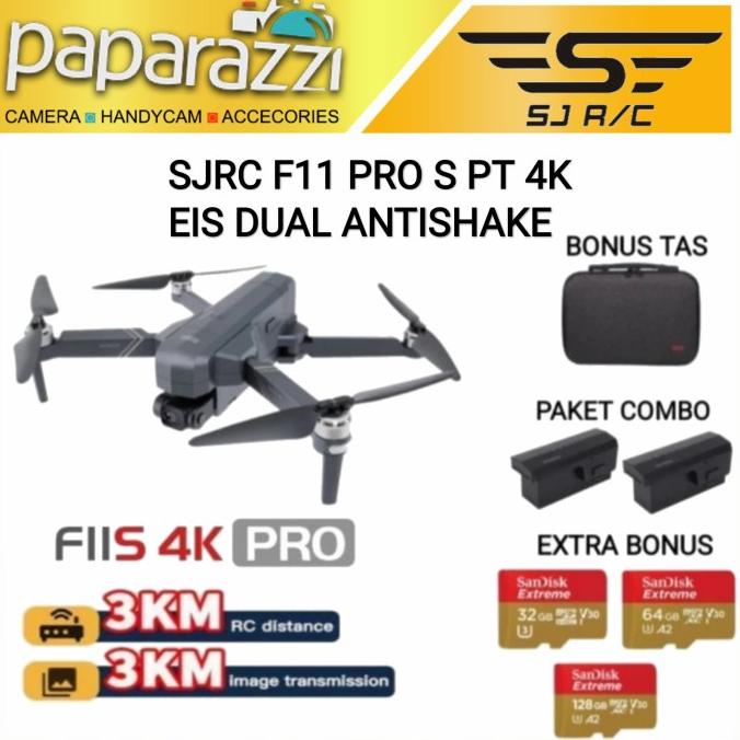 SJRC F11S PRO 4K 3KM/ DRONE SJRC F11S PRO 4K 3KM VERSION EIS ANTISHAKE