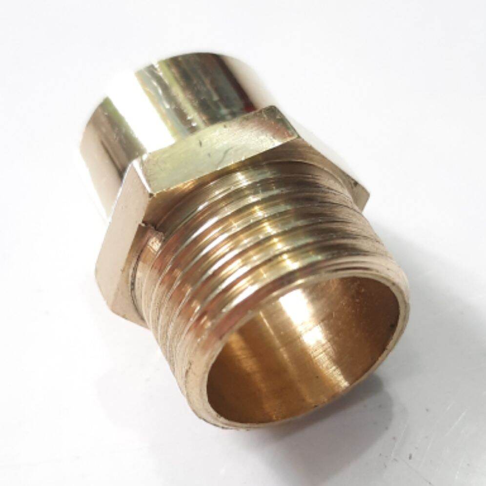 Sok kran Pendek Drat dalam 1/2&quot; x Drat Luar 1/2&quot; Brass Double nepel