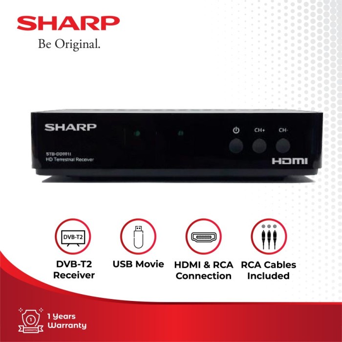Terlaris Sharp Set Top Box Stb Dd001I Digital Tv Receiver Garansi Resmi