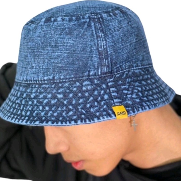 Topi baseball Bucket Hats DENIM LEVIS Dewasa Pria Wanita Biru Denim C0H5 Topi pria Cowok Kekinian Fa