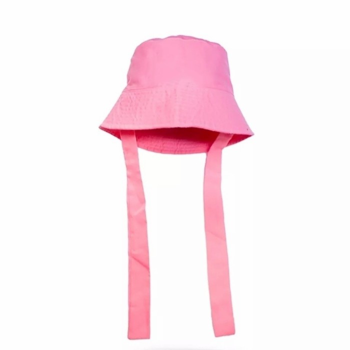 Topi Topi Wide Bucket Hat Wanita Hijab Tali Pita Cantik & Trendy in - Pink Terbaru Casual CAP Distro