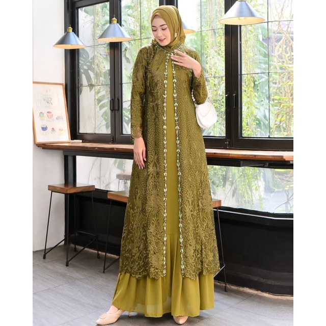 READY GAMIS SHABIRA/GAMIS KONDANGAN PESTA/GAMIS TERBARU/GAMIS MEWAH