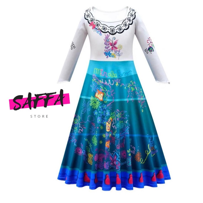 Kids Encanto Mirabel Dress Disney Import Umur 4-1 Tahun
