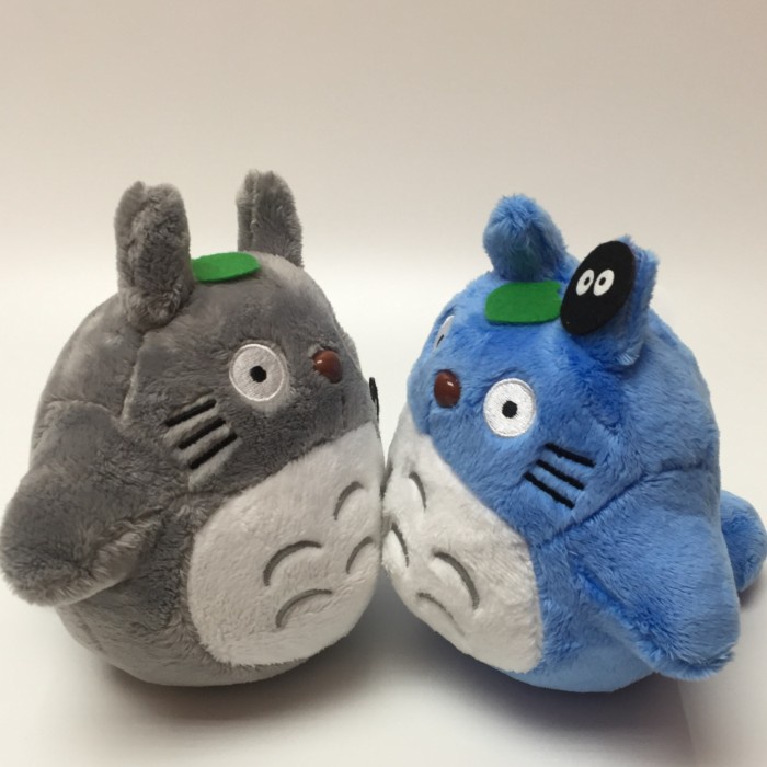 Terlaris Boneka Totoro Gantungan Kunci Ghibli Biru Abu Blue Grey Keychain