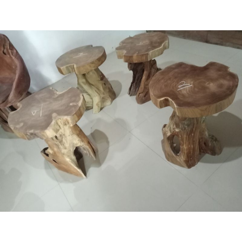 kursi kayu jati/ kursi akar /kursi jamur/kursi taman/kutsi teras /kursi kafe /