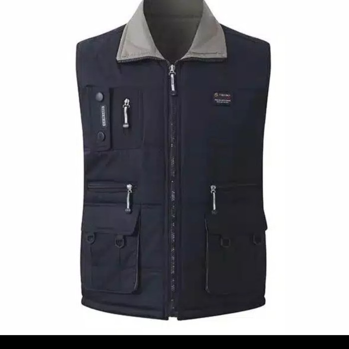 Murah jaket rompi pria, rompi exklucive - Hitam, XXL