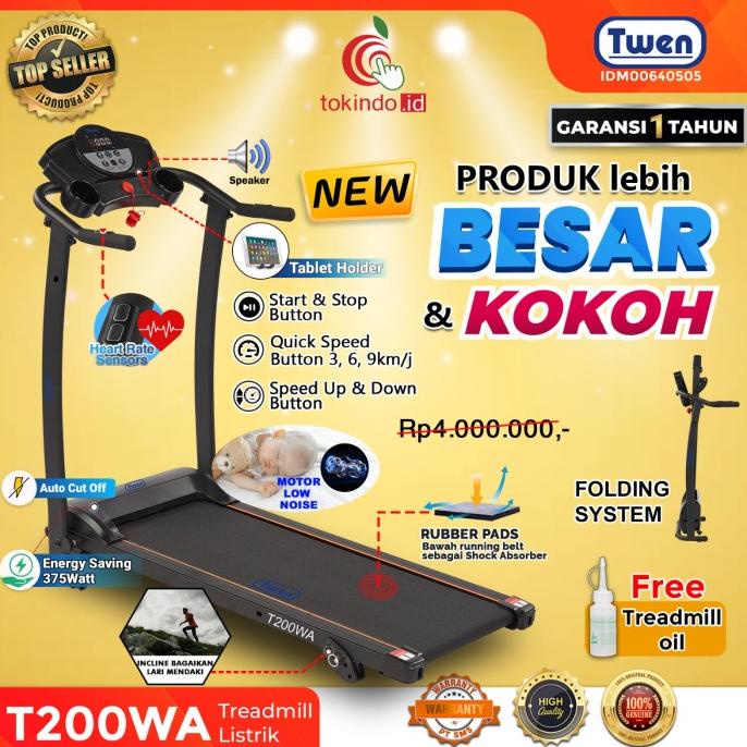 Alat Fitness Treadmill Elektrik Twen T198 Promo Termurah