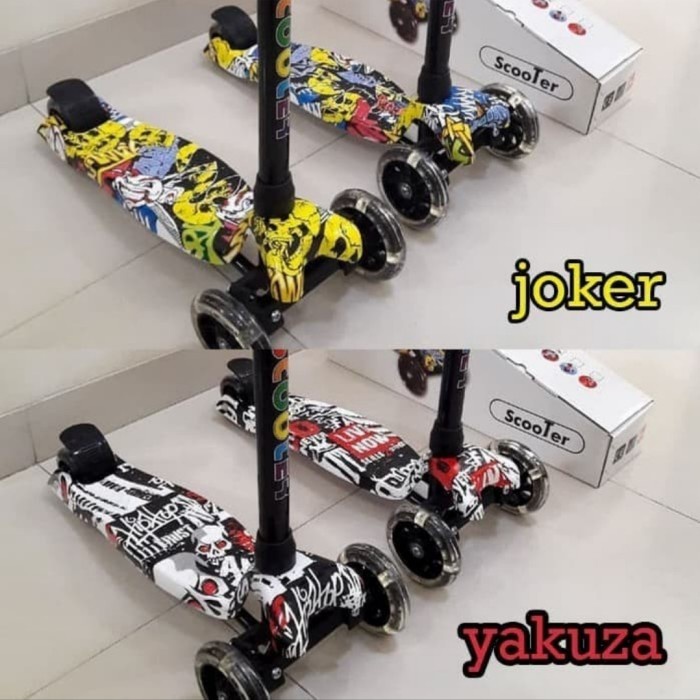 Scooter Anak Skuter Otoped Roda 3 Mainan Anak (H6Z7) Terlaris Manual Genjot COD Eletrik Skuter Lipat