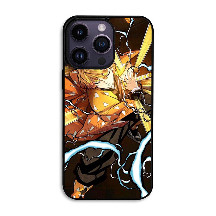 Hardcase Casing iPhone 11 12 13 14 Pro Max Mini Plus Zenitsu Demon Slayer AB1649 Case Cover
