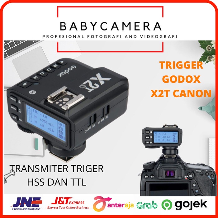 Terlaris Godox X2T Canontrigger Transmitter X2 T X 2T Xt2 Xt-2 X-2T Hss Ttl