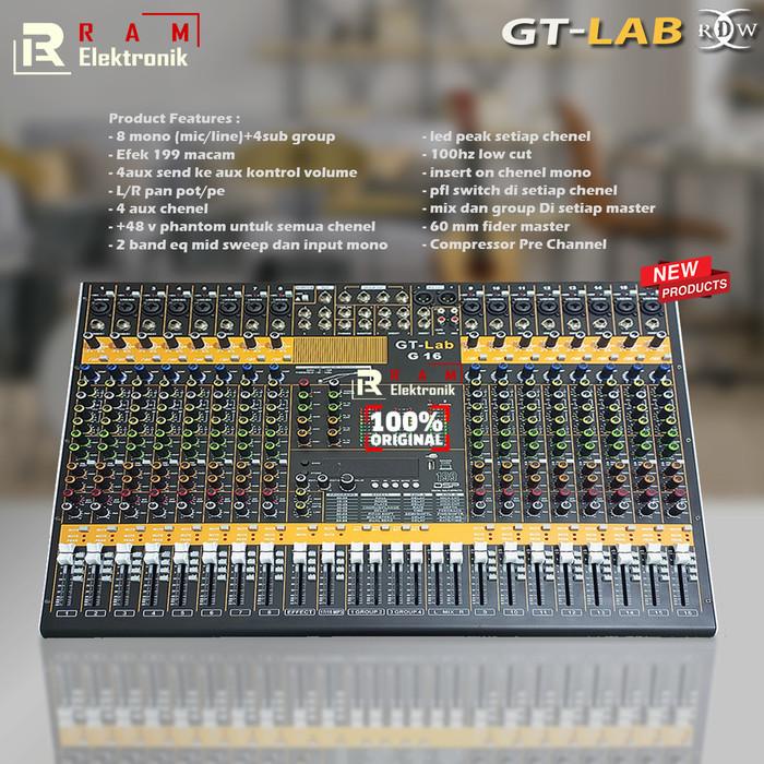 Terlaris Mixer Audio Gt Lab 16 Channel G16 G 16 Original By Rdw