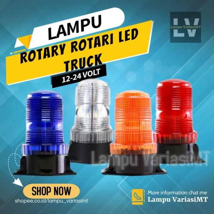 LAMPU ROTARY ROTARI ROTATOR MINI NON MAGNET LED 018 1 MODE 12-24 VOLT