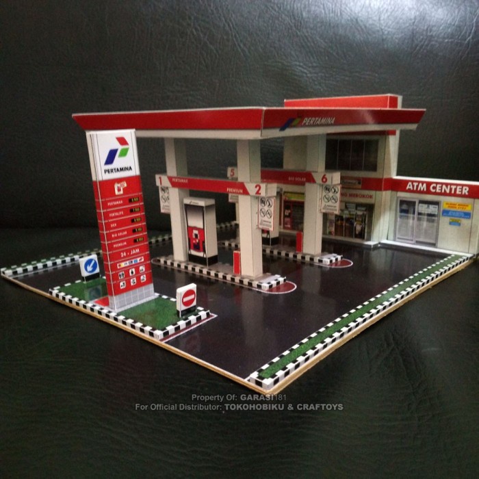 Promo Terlaris Diorama Diecast - Miniatur Spbu Pertamina Terlaris